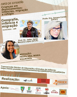 Núcleo de Educação e Estudos da Infância (UFSCar-campus Sorocaba) convida para segunda aula do curso Crianças em deslocamentos: infâncias, migração e refúgio