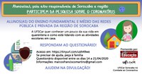 PPGED-So FAZ PESQUISA SOBRE O CORONAVÍRUS COM ALUNOS(AS) DA EDUCAÇÃO BÁSICA DA REGIÃO DE SOROCABA